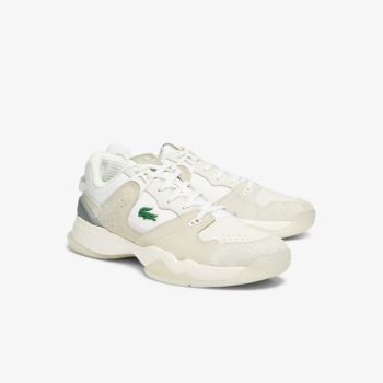 Lacoste T-Point Leather and Suede Sneakers Pánské - Tenisky Béžový | CZ-qfQTso